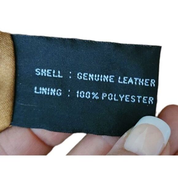 Vintage 90s Leather Button Front Driving Jacket Mens Size XL Brown - Picture 9 of 9